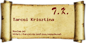 Tarcsi Krisztina névjegykártya